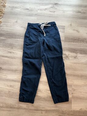 LOFT Navy Drawstring Jogger Pants